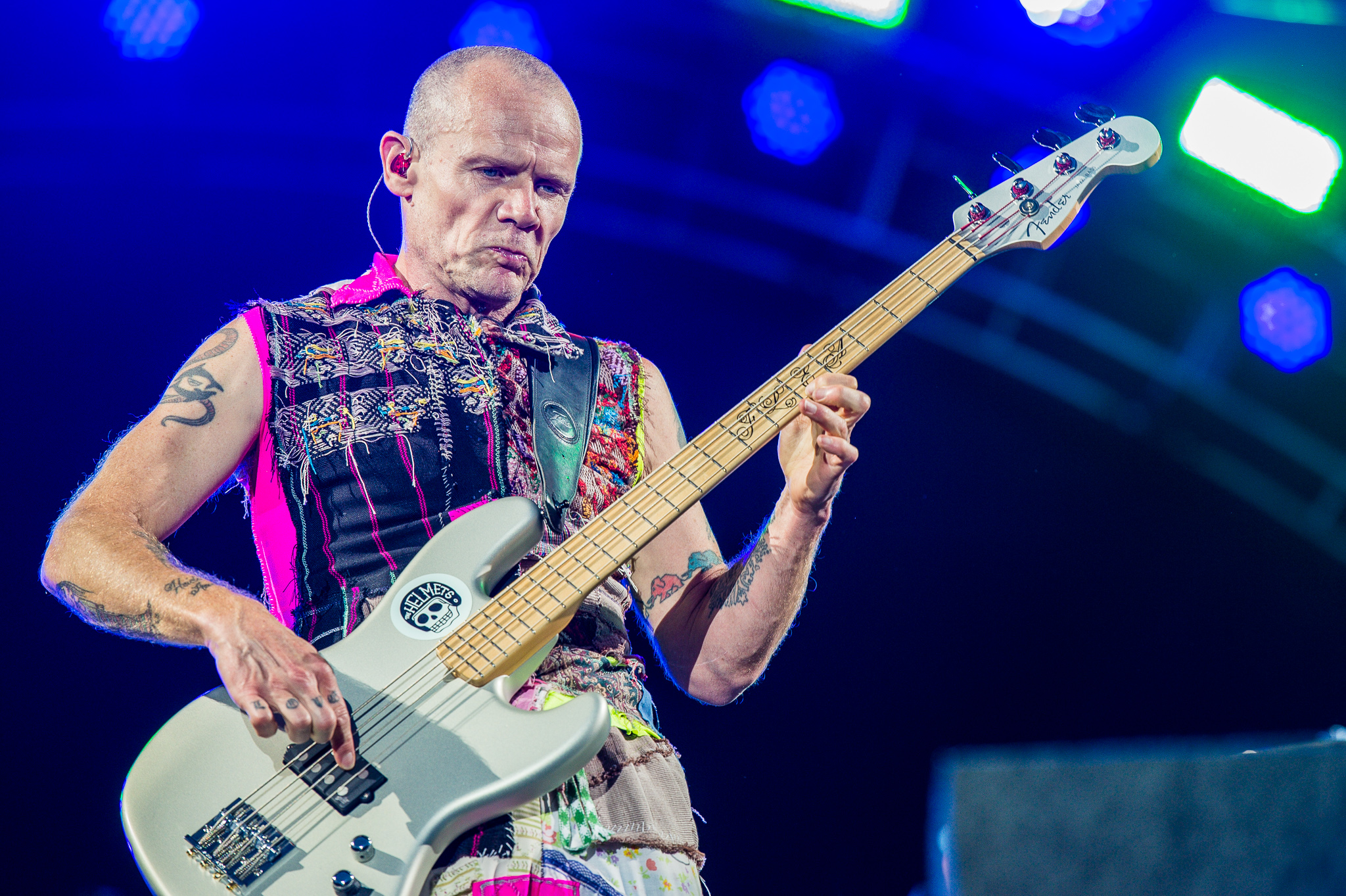 Flea Playing the Bass with the rhcp.
