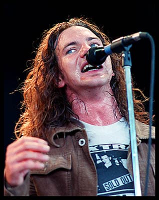 Eddie Vedder singing in the 90s.